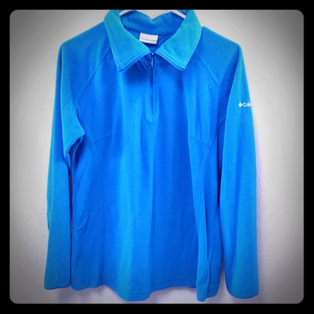 Columbia Ocean Blue Pull Over Jacket Large